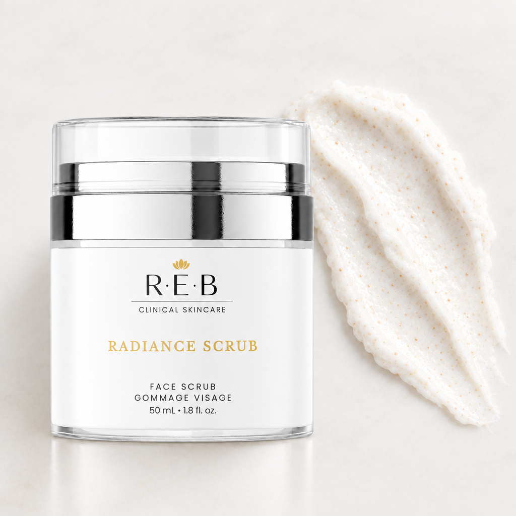 Radiance Scrub with cloud-like white cream texture